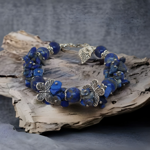 Bransoletka z Lapis Lazuli "Motyle"