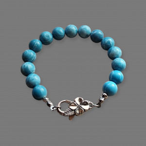 Bransoletka z Larimaru "Błękit morza Karaibów"