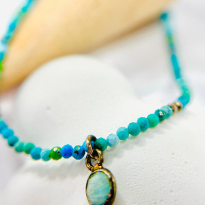 BRANSOLETKA Z NATURALNEGO TURKUSU. KAMIENIE NATURALNE :)
