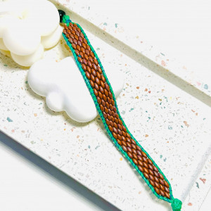 BRANSOLETKA ZE SKÓRY I KORALIKÓW SUPERDUO