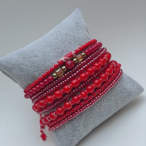 Bransoletka Zestaw Czerwonych Bransoletek