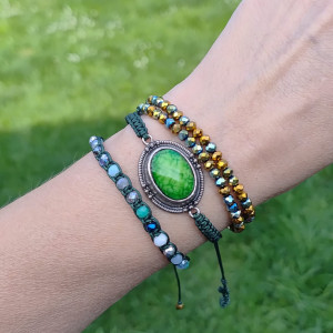 Bransoletka Zestaw Zielonych Bransoletek 2