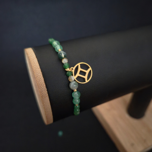 Bransoletka Zodiakalna Bliźnięta - wersja ze złotem