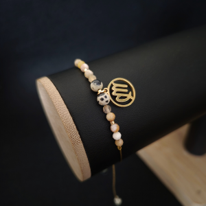 Bransoletka Zodiakalna Panna - wersja ze złotem