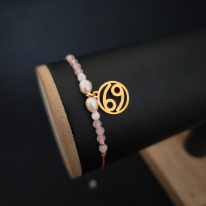 Bransoletka Zodiakalna Rak - wersja ze złotem