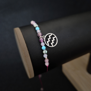 Bransoletka Zodiakalna Wodnik - wersja ze srebrem