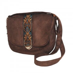 Brązowa torebka listonoszka boho