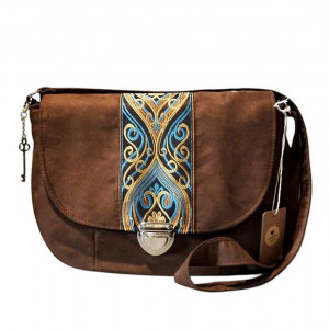 Brązowa torebka listonoszka boho etno styl renesansowy cosplay