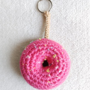 Breloczek donut ciemnoróżowy