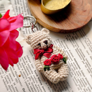 Breloczek Miś Bordo Rose