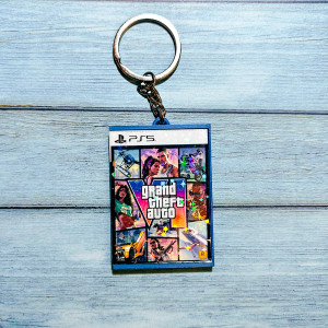 Brelok CD Miniaturka GTA 6 (PS5) – Hologram + NFC | Drukowany 3D