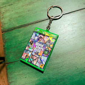 Brelok CD Miniaturka GTA 6 (Xbox) – Hologram + NFC | Drukowany 3D