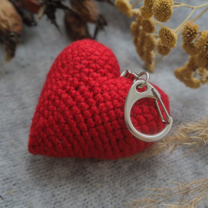 Brelok czerwone serce - prezent na Walentynki