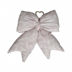 Brelok kokarda różowa w listki