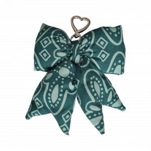 Brelok kokarda turkusowe wzory