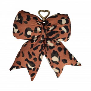 Brelok kokarda w brązową panterkę