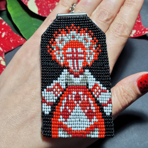 Brelok Motanka amulet ludowy etno breloczek zawieszka do kluczy torebk