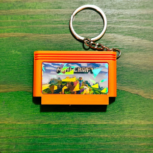 Brelok Retro Kartridż Pegasus Minecraft – Hologram + NFC | Druk 3D