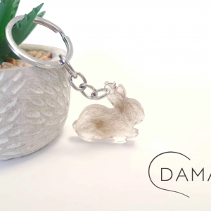 Brelok w kształcie króliczka z sierścią