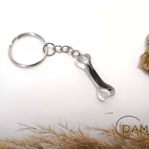 Brelok z sierścią zwierząt kostka