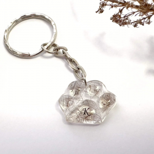 Brelok z sierścią zwierząt w kształcie łapki