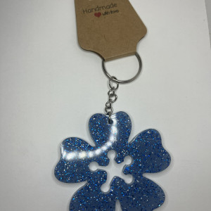 Brokatowy stich brelok kwiatek