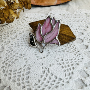 Broszka witrażowa "Magnolia"