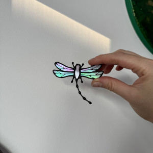 Broszka witrażowa "Ważka" ze szkła. Prezent na Dzień Kobiet