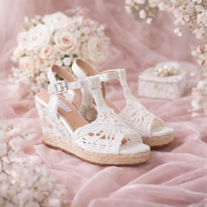 BUTY ŚLUBNE BOHO  - Espadryle - WYSOKOŚĆ 10 CM