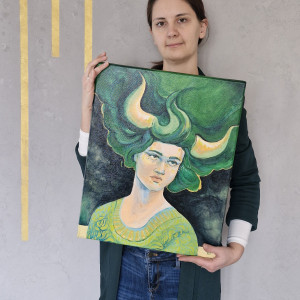 "Byk" znak zodiaku obraz Art Ela Jankowska