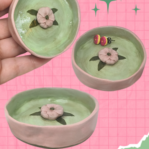 Ceramiczna miseczka - kwiatek