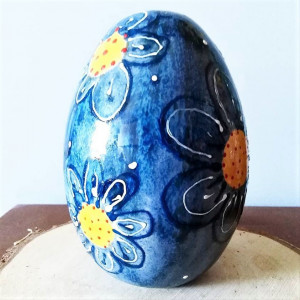 Ceramiczne jajko - pisanka handmade, duża.