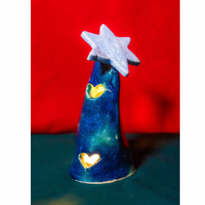 Ceramiczny lampion latarenka świąteczna