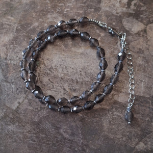 Choker kwarc dymny