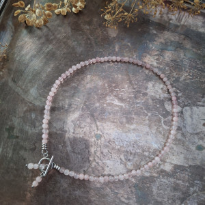 Choker kwarc różowy