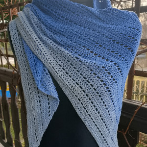 Chusta cieniowana niebieska