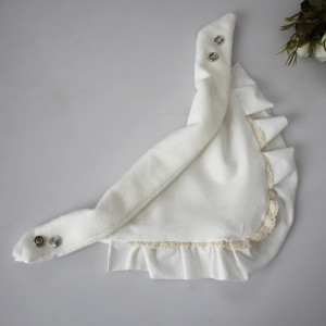 Chusta ecru chrzest koronka  3 rozmiary zimowa