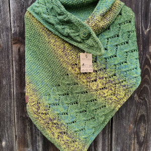 Chusta handmade – wełna owcza + merino