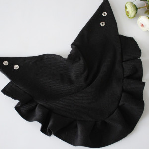 Chusta podwójna prążek czarna 4 rozmiary