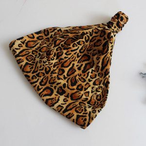 Chustka z gumką szeroka opaska leopard