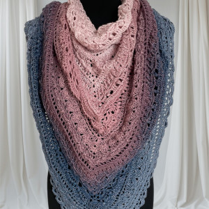 Cieniowana chusta ombre handmade Allyana