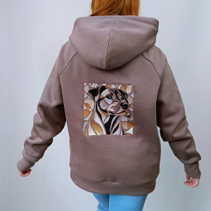 Ciepła bluza damska MEGI z haftem PIES ELEGANT