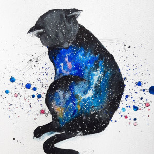 "Co jest w kocie?" akwarela artystki Adriany Laube