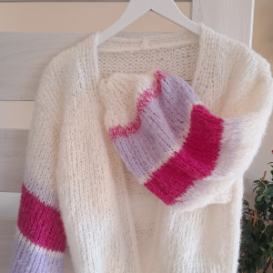 Cudny sweterek z Alpaki.Handmade.