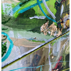 Cykl Kolory –Zielony: W sieci zależności –abstrakcja w technice kolażu