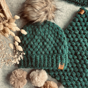 Czapka i komin na szydełku