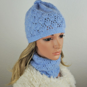 Czapka kaszmirowa blu 03
