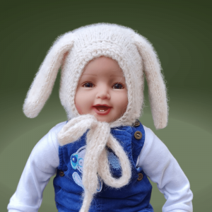 Czapka niemowlaka z motywem zajączka - niemowlak 36/38