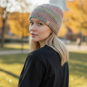 Czapka smerfetka.Beżowa