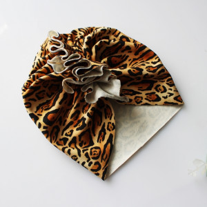 Czapka turban dresowy leopard